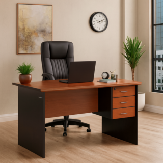 executive seat, waiting sofa, office desk, visitor seat, advanced desk, wooden cabinet, workstation, boardroom table