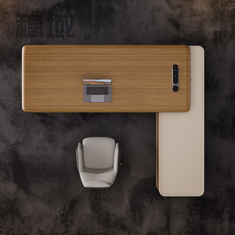 Dynamic Asymmetric Two-Tone Design: Modern matte grey structural framing contrasts beautifully with a floating natural oak veneer panel, creating a premium architectural aesthetic. Dual-Level Privacy Countertop: The elevated high-counter section neatly blocks monitors and paperwork from visitor view, while the extended lower counter provides a convenient transaction surface for checking in clients or processing payments. Integrated Storage Ecosystem: The rear workstation layout features built-in organizational tools, including a lockable filing cabinet for sensitive data protection and a smooth-gliding keyboard tray to maximize desktop real estate. Expansive Work Surface: The deep L-shaped inner return gives your receptionist or concierge abundant room for computers, multi-line phones, guest logs, and desktop accessories. Heavy-Duty Commercial Construction: Crafted from high-impact, scratch-resistant engineered wood panels built to withstand high-traffic hospitality, retail, and corporate environments.
